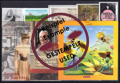 3115-3176 Österreich-Jahrgang 2014 komplett, gestempelt