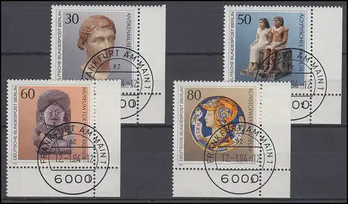 708-711 Kunstschätze Berliner Museen, Ecken unten rechts mit FN, Voll-O Ffm