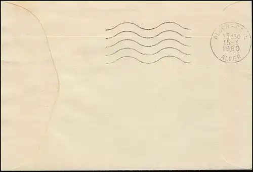 Schiffspost PAQUEBOT "BRITANNIC" 162316, Brief ALGER-GARE 15.3.60 nach England