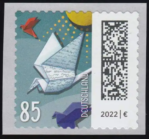 3652III Monde des Lettres: Pigeon-Porte-lettre 85 cents, sk de 5000er-Rolle **