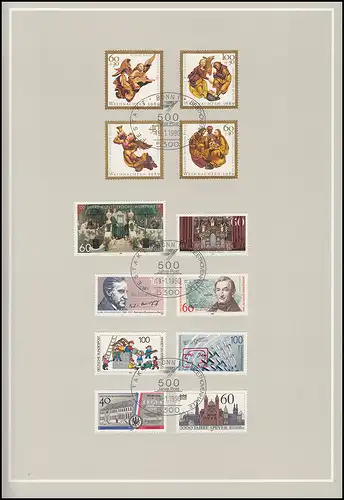 MiSK 1 liaisons postales en Europe Type A4h SSt Bonn Festact Beehovenhalle 19.1.90