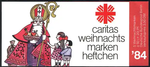 Caritas/Weihnachten 1984 Heiliger Nikolaus 50 Pf, 5x 729, ESSt Berlin