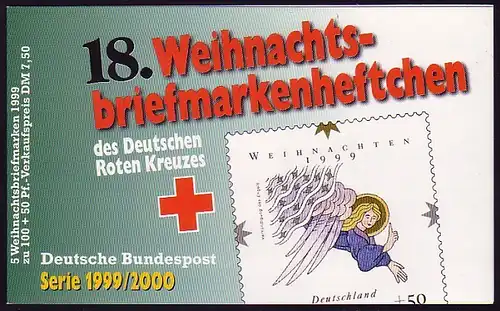 DRK/Weihnachten 1999/2000 Verkündigung des Engels 100 Pf, 18.MH, Tagesstempel