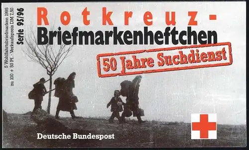 DRK/Wofa 1995/96 Bauernhäuser Oberbayern 100 Pf, 5x1822, Tagesstempel