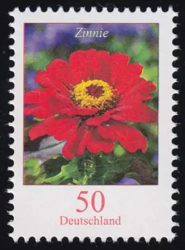 3535 Blume Zinnie 50 Cent, postfrisch **