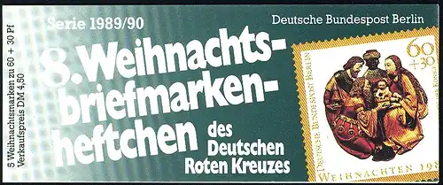 DRK/Weihnachten 1989/90 8. MH Anbetung der Könige 60 Pf, 5x859, gestempelt