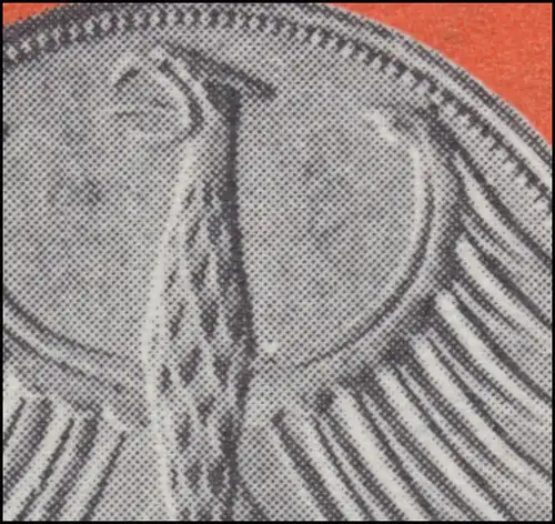 291I Deutsche Mark mit PLF I weißer Fleck und schwarzer Strich, Feld 2, **