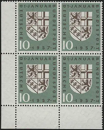 249 Eingliederung Saarland ** Eck-Vbl u.l.