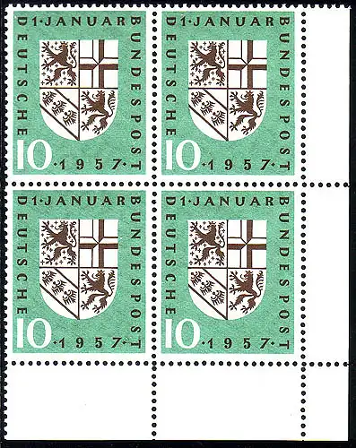 249 Eingliederung Saarland ** Eck-Vbl u.r.