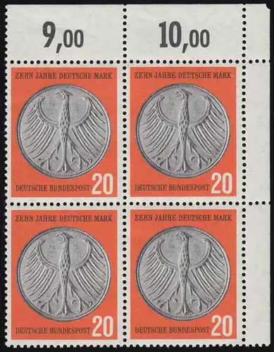 291 Deutsche Mark ** Eck-Vbl oben rechts