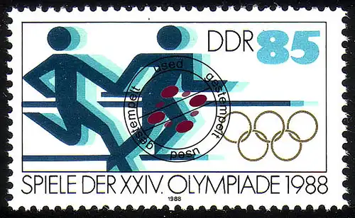 3189 Olympische Sommerspiele 85 Pf aus Block 94 O gestempelt