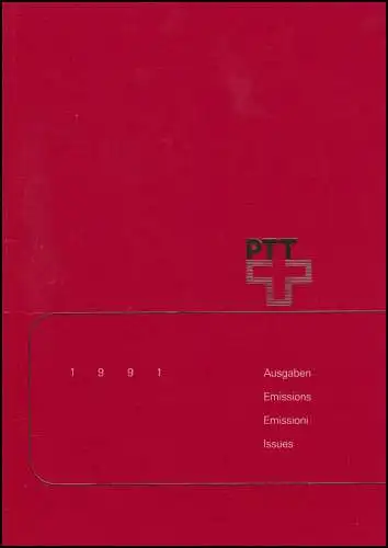 PTT-Jahrbuch Schweiz 1991, postfrisch **