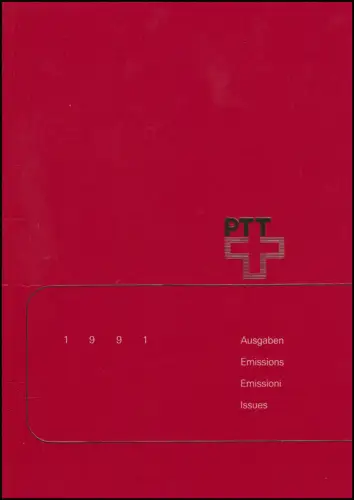 PTT-Jahrbuch Schweiz 1991, postfrisch **