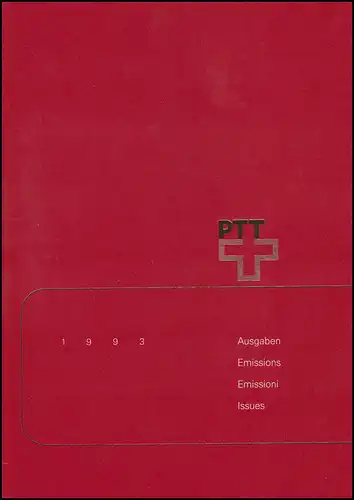 PTT-Jahrbuch Schweiz 1993, alle Marken mit Ersttagsstempel