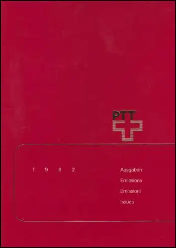 PTT-Jahrbuch Schweiz 1992, postfrisch **