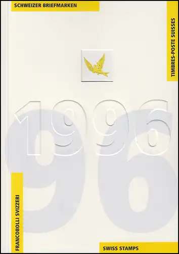 PTT-Jahrbuch Schweiz 1996, alle Marken mit Ersttagsstempel