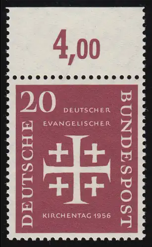 236 Kirchentag 20 Pf ** Oberrand
