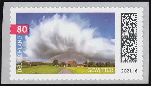 3617II Himmelsereignisse: Gewitter, Rollenmarke selbstklebend, ** postfrisch