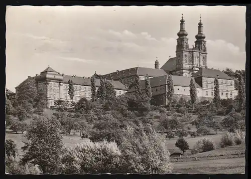 Landpost 13a Banz / Schloß Banz LICHTENFELS 20.8.54 auf passender AK