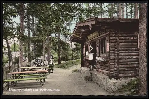 Landpost 8491 Wettzell KÖTZLING 1963 auf AK Hüttenwirtschaft zum Höllensteinsee 