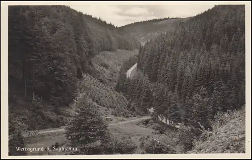 Landpost Friedrichshöhe über Eisfeld 13.7.54 auf AK Werragrund bei Sophienau