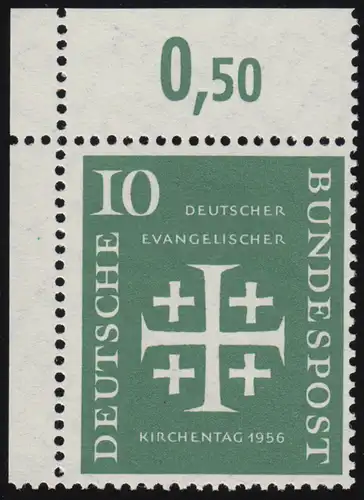 235 Kirchentag 10 Pf ** Ecke o.l.