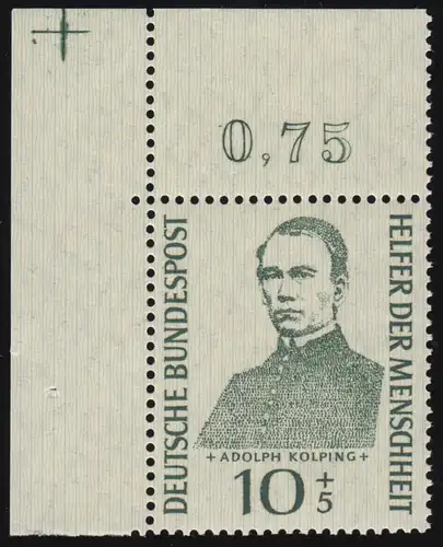 223 Helfer der Menschheit 10+5 Pf Kolping ** Ecke o.l. 1-dg+