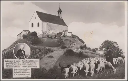 Landpost Wurmlingen über Rottenburg (Neckar) Land 1955 AK Kapelle Gedicht Uhland