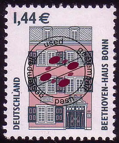 2306 SWK 1,44 Euro Beethovenhaus Bonn O gestempelt