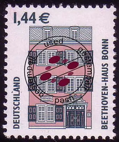 2306 SWK 1,44 Euro Beethovenhaus Bonn, gestempelt O