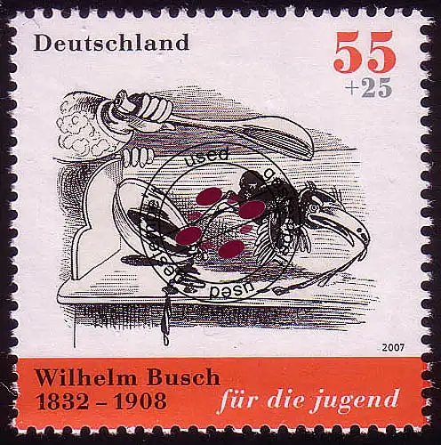 2608 Jugend Wilhelm Busch 55+25 C, gestempelt O