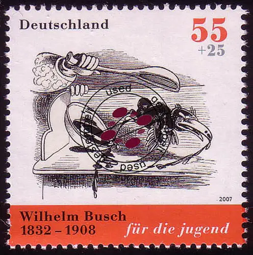 2608 Jugend Wilhelm Busch 55+25 C, gestempelt O