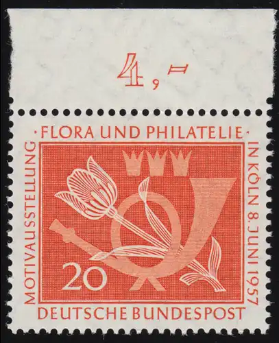 254 Flora und Philatelie ** Oberrand