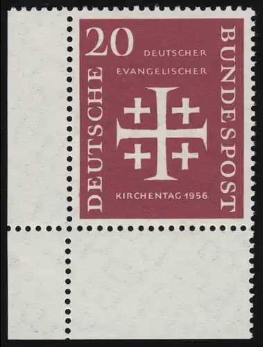 236 Kirchentag 20 Pf ** Ecke u.l.