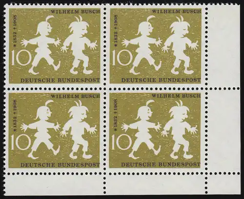 281 Wilhelm Busch 10 Pf ** Eck-Vbl u.r.