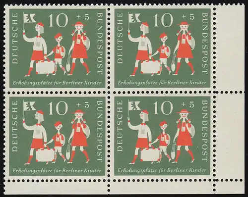 250 Berliner Kinder 10+5 Pf ** Eck-Vbl u.r.