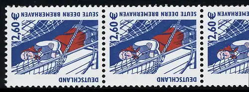 2322 SWK Euro 2,60, SAD Typ IIIc 5er-Streifen ungerade Nr. mit Punkt, **