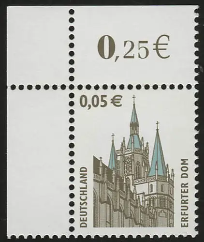 2381 SWK 0,05 Euro Ecke ol ** postfrisch