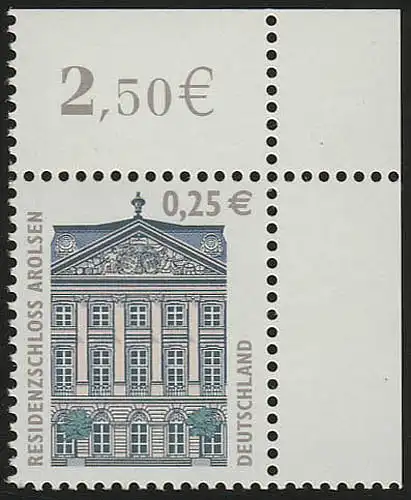 2374 SWK 0,25 Euro Ecke or ** postfrisch