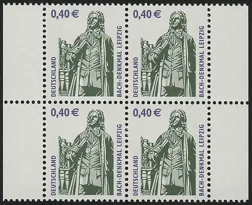 2375 SWK 0,40 Euro Viererblock ** postfrisch