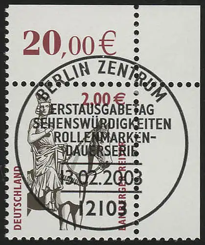 2314 SWK 2,00 Euro Ecke or ESST Berlin