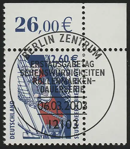 2322 SWK 2,60 Euro Ecke or ESST Berlin
