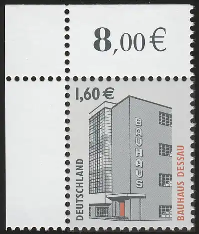 2302CII SWK 1,60 Euro mit SAD III, Ecke oben links, **