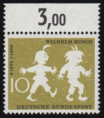 281 Wilhelm Busch 10 Pf ** Oberrand