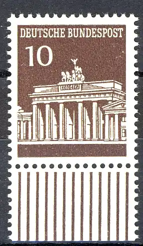 506 Brandenb. Tor 10 Pf Unterrand ** postfrisch