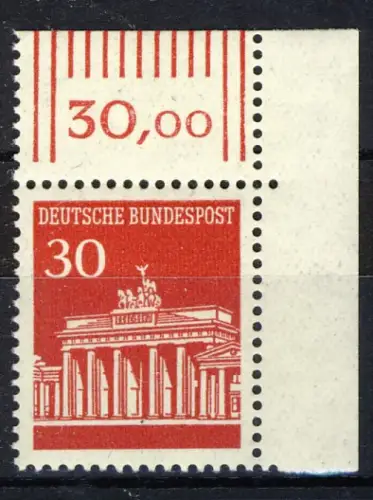 508 Brandenb. Tor 30 Pf Ecke or ** postfrisch