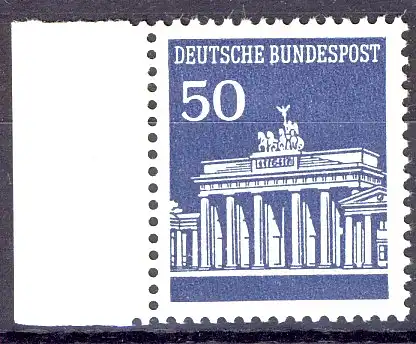 509 Brandenb. Tor 50 Pf Seitenrand li. ** postfrisch