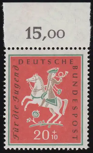 287 Jugend Volkslieder 20+10 Pf ** Oberrand ndgz NICHT durchgezähnt