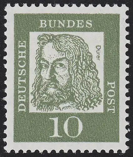 350y Bed. Deutsche y 10 Pf 1000er-Rolle, Einzelmarke + Nr. **