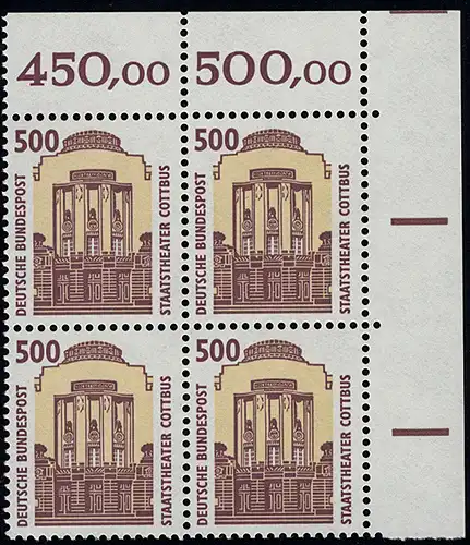 1679 SWK 500 Pf Eck-Vbl. or ** postfrisch